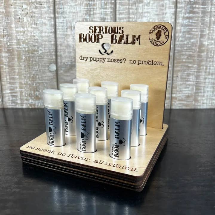 Boop Balm Display Package - Natural Balm for Dry Dog Noses for wholesale by Serious Lip Balm