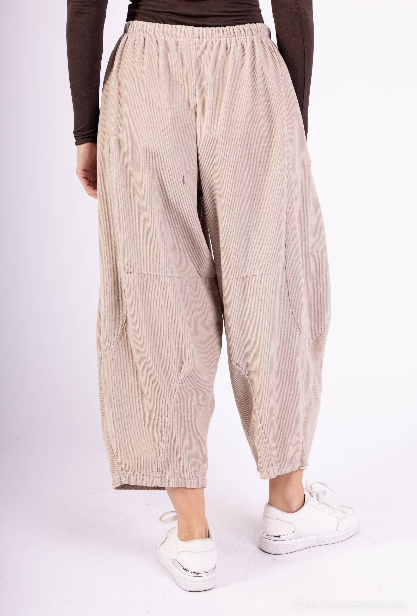 L'Emotion – wholesale Pants – Women's – Balloon Pants Elastic Waist Corduroy 100% Cotton3