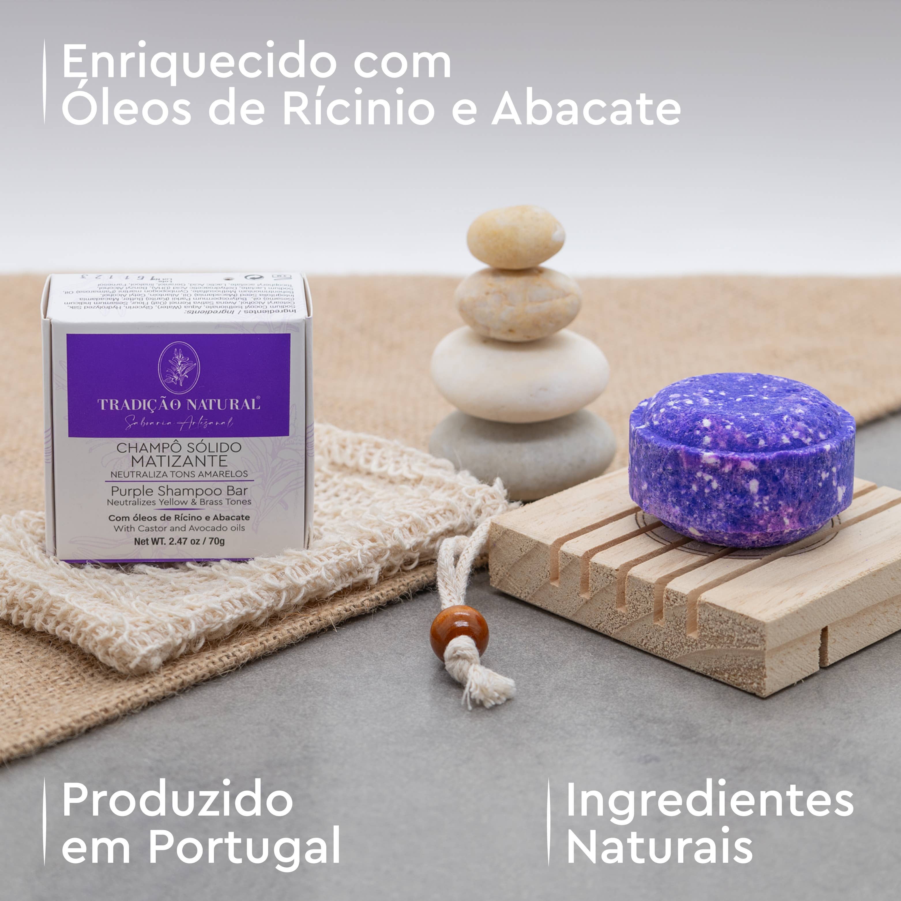 Tradição Natural – Großhandel Shampoo-Puck/festes Shampoo – Lila festes Shampoo – handgemacht – 70 g2