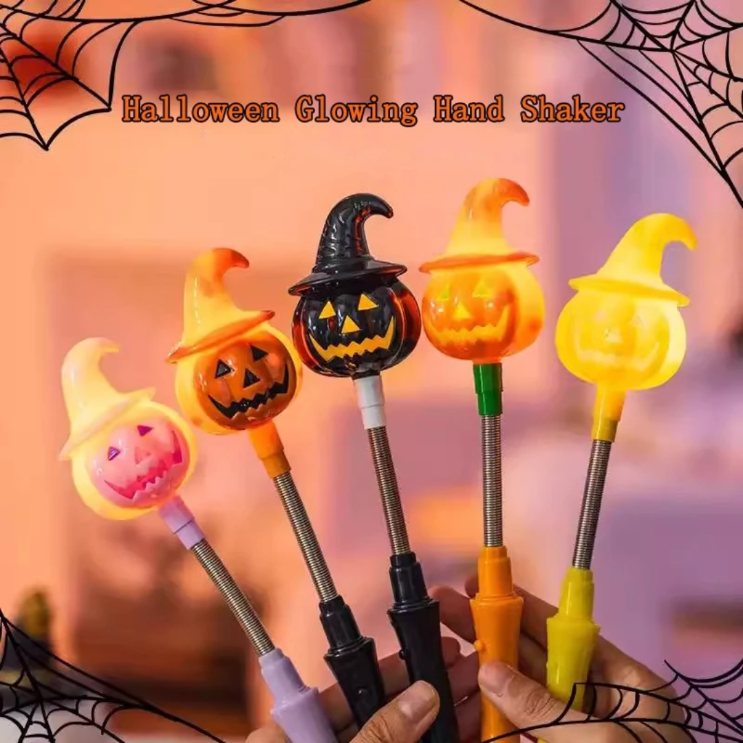 Toyarina - Wholesale Light-Up Toy - Kids & Baby - Glowing Pumpkin Hand Shaker – Halloween Party Decor1