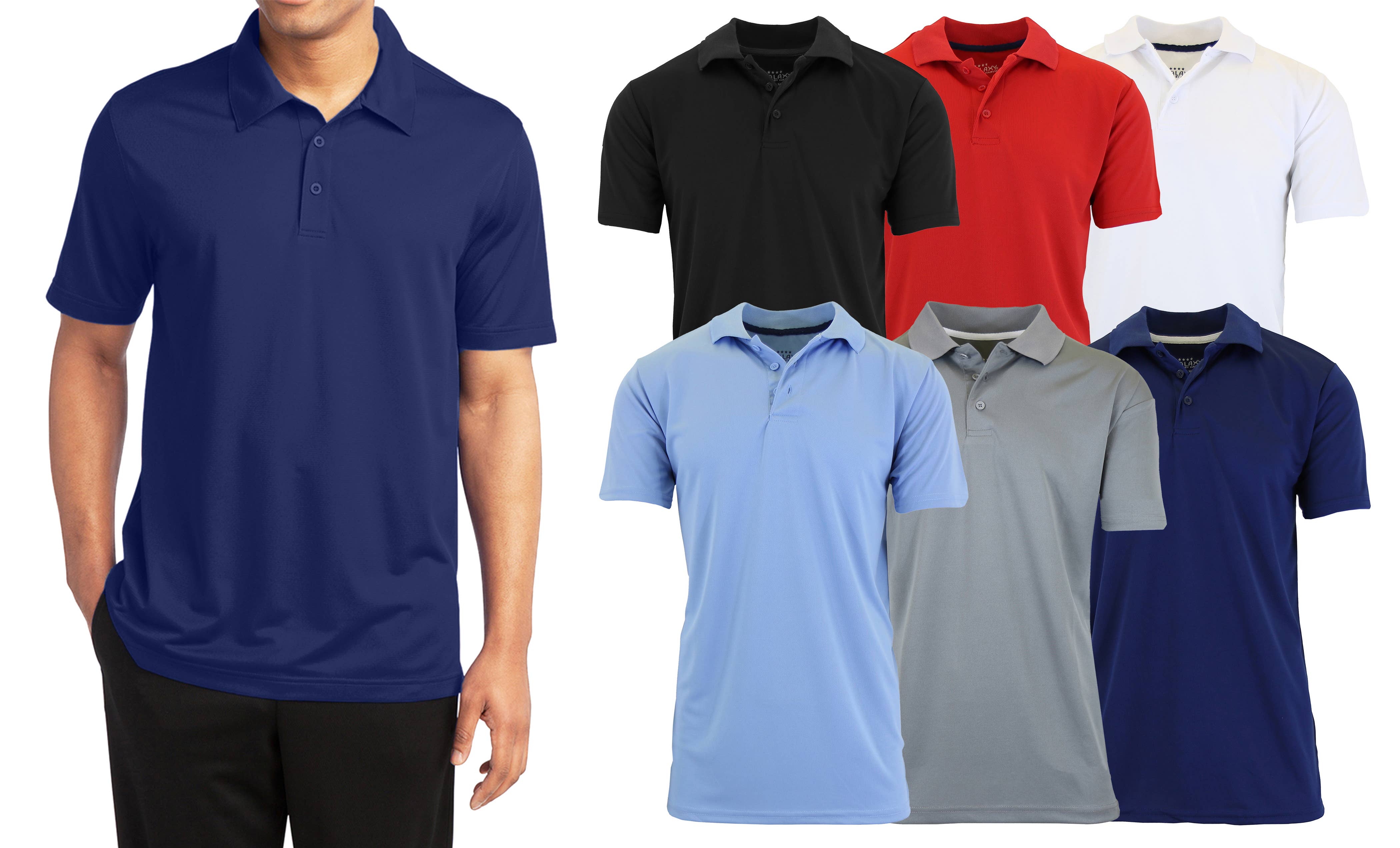Galaxy By Harvic - Wholesale Polo - Men's - Galaxy by Harvic Men's Dry Fit Moisture-Wicking Polo Shirt7