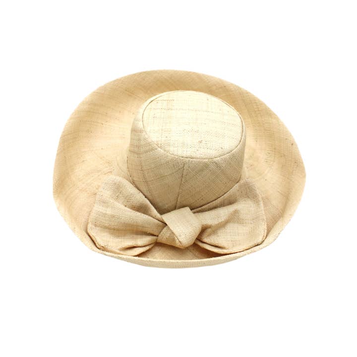 Shebobo - Wholesale Straw Hat - Women's - 5" & 7" Wide Brim Big Bow Solid Color Straw Sun Hats