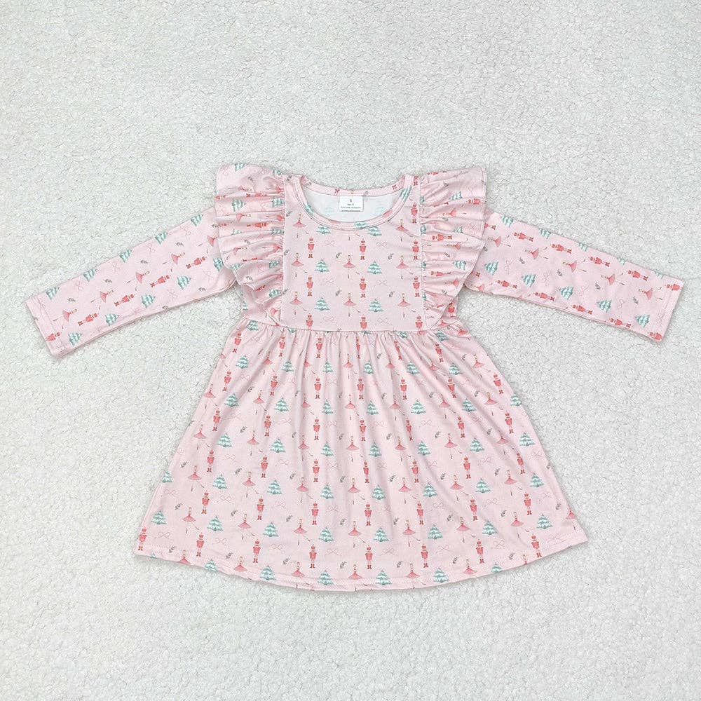 Aier Wholesale - Wholesale Dress - Kids - Baby Girls Christmas Pink Dance Soldier Knee Length Dresses0