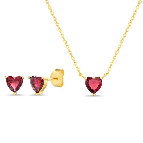 Set orecchini/collana a perno a forma di cuore con pietre preziose in argento Sterling per la vendita all'ingrosso da parte di Atlanta Jewelers Supply