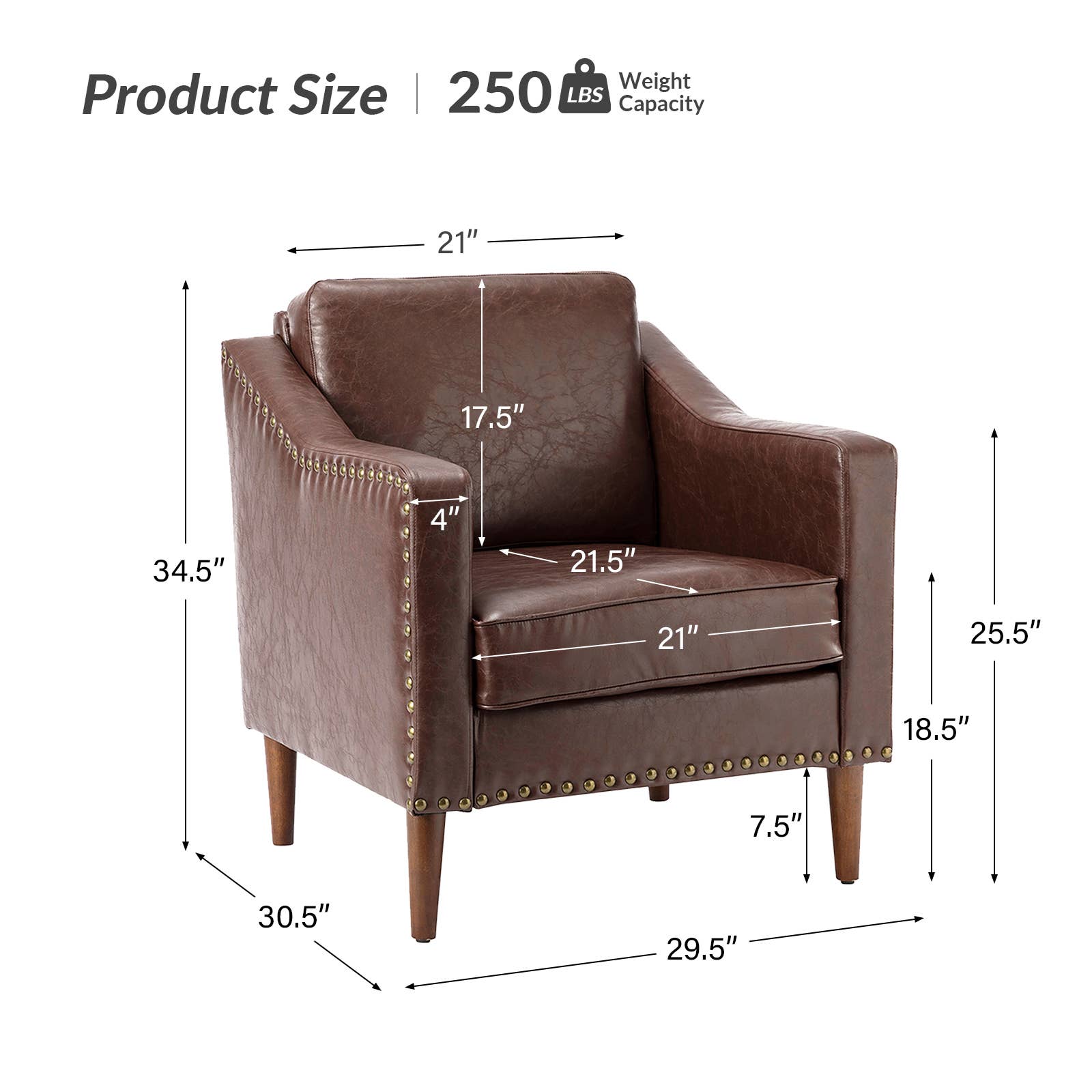 Karat Home - Wholesale Chair - Bonita Vegan Leather Armchair8