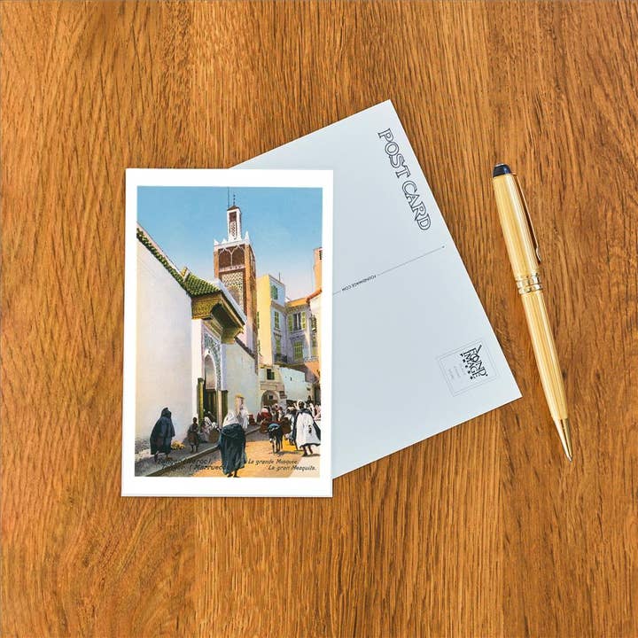 Found Image Press - Venta al por mayor Tarjeta postal - Postal MF-422 Gran Mezquita, Tánger, Marruecos