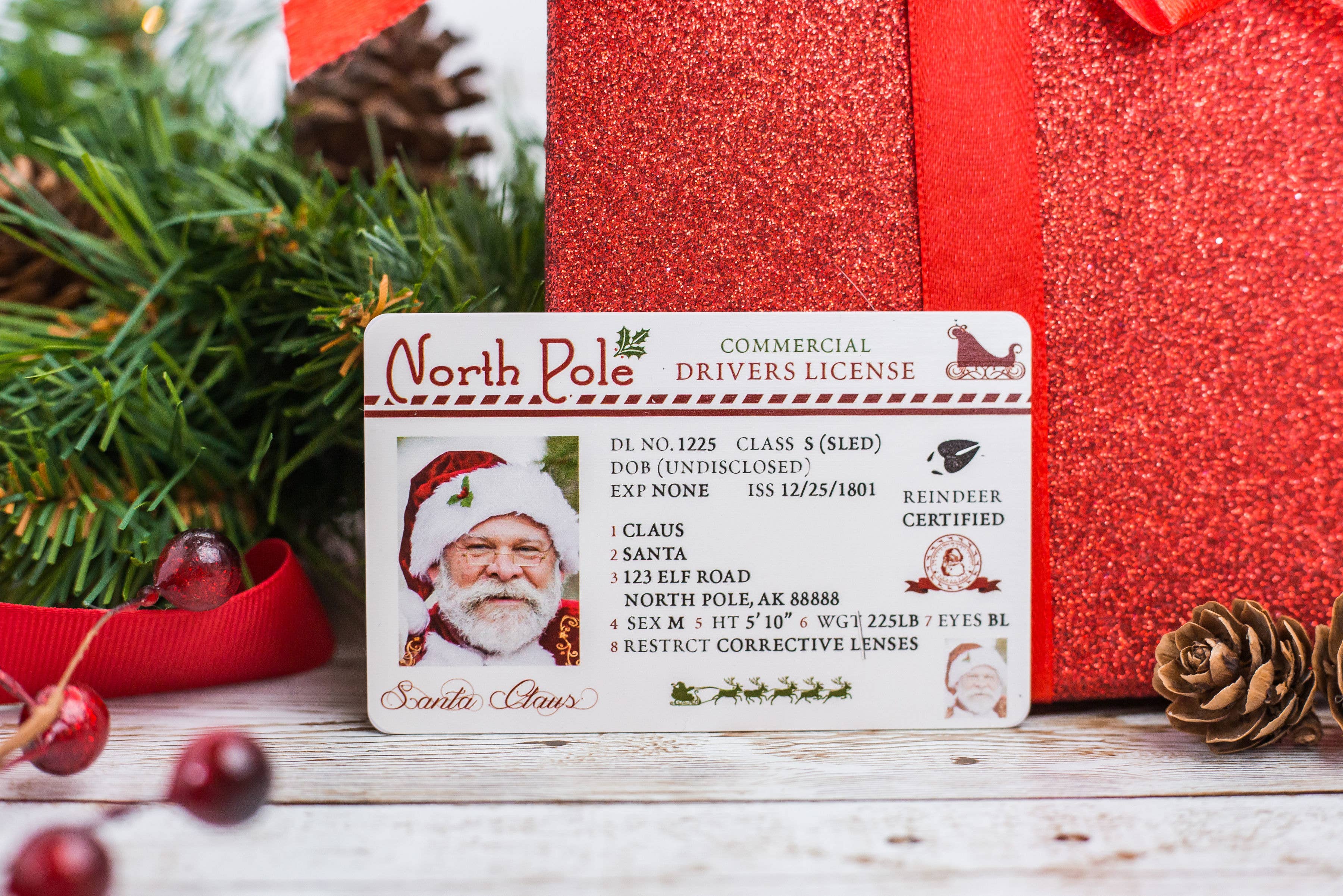 Fuzzy Loon Designs - Wholesale Christmas Decoration - Santa's Lost Driver's License | Christmas Stocking Stuffers2