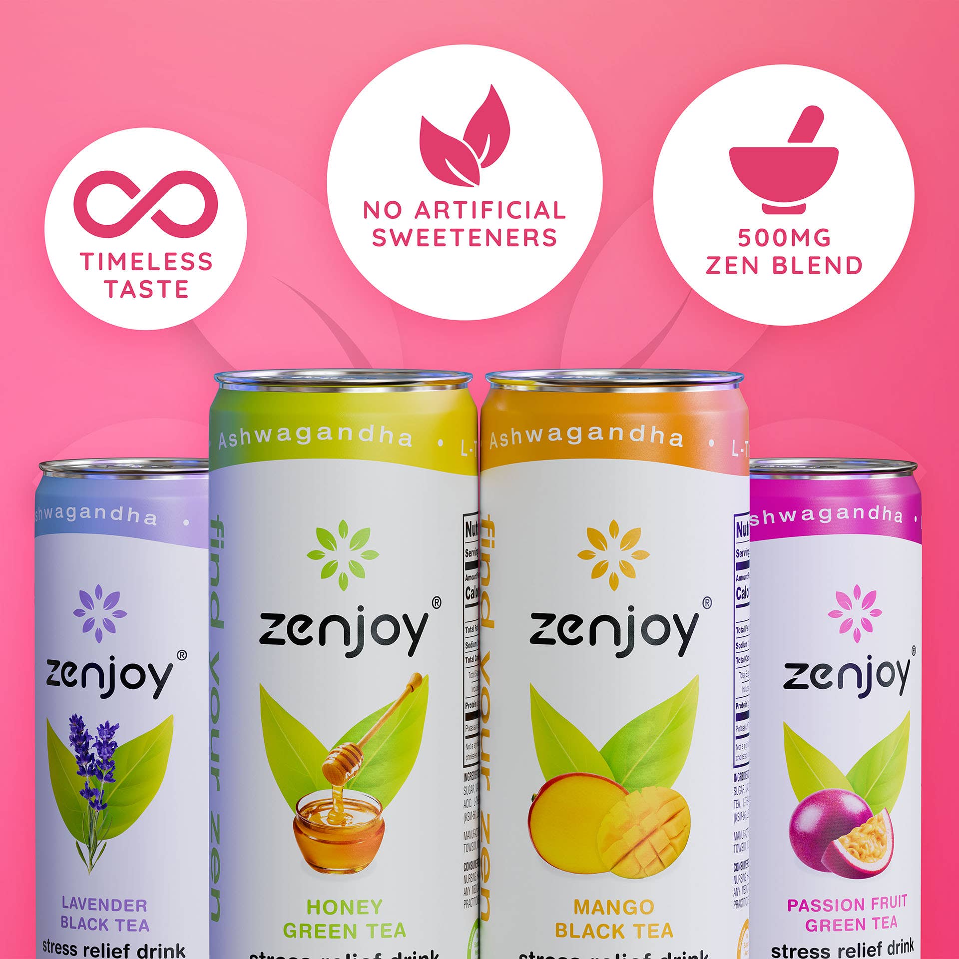 Zenjoy - Wholesale Non-Alcoholic Aperitif/Mocktail - Zenjoy Variety Case Adaptogenic Stress Relief Drink3