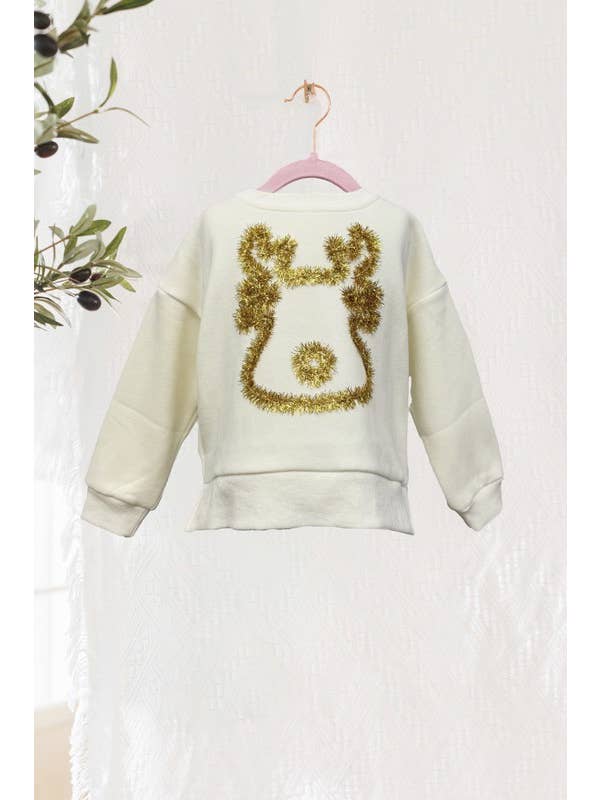 Oddi - Wholesale Sweatshirt - Kids - Kids Reindeer Oversized Pullover
