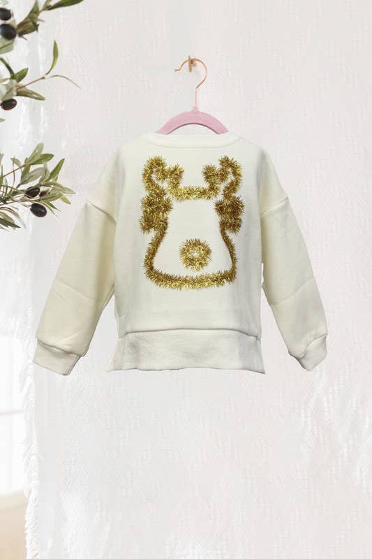 Oddi - Wholesale Sweatshirt - Kids - Kids Reindeer Oversized Pullover