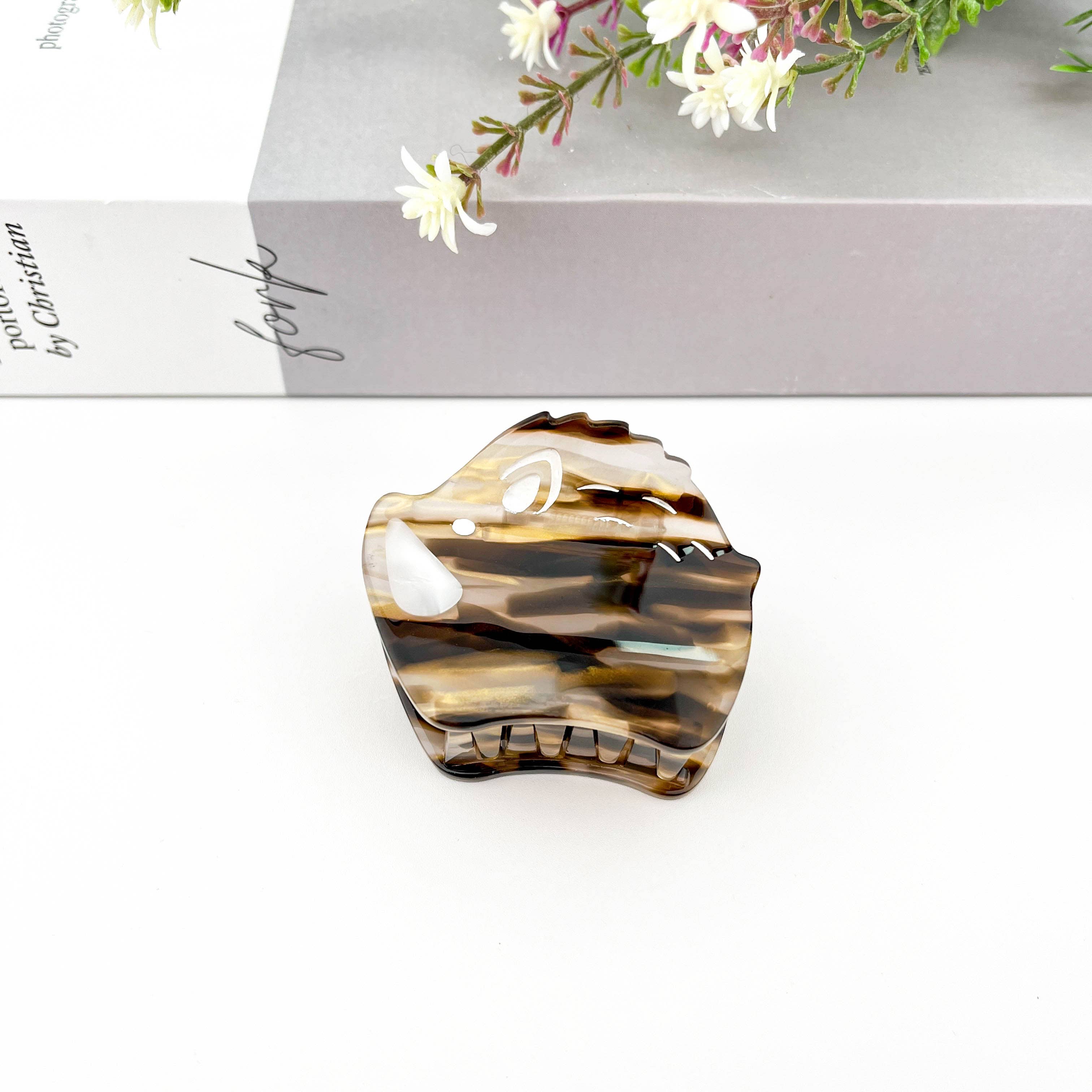 WildBoar Cartoon Wild Boar Acetate Animal Hair Clip for wholesale on Faire1