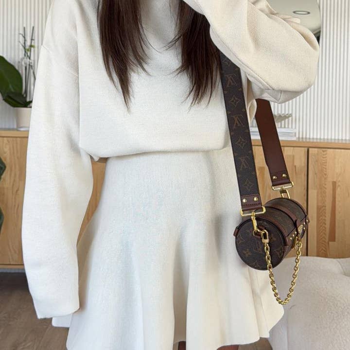 HIDDENBRAND - Wholesale Dress - Women's - Effortless Elegant Mock Neck Sweater Dress4