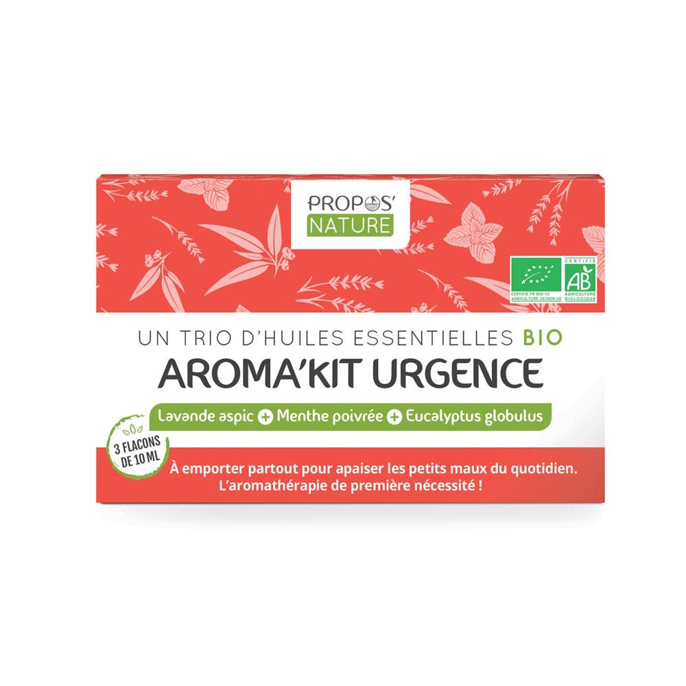 Propos'Nature - Wholesale Essential Oil - Aroma'kit Emergency - 3 Organic Essential Oils - 3x10ml3