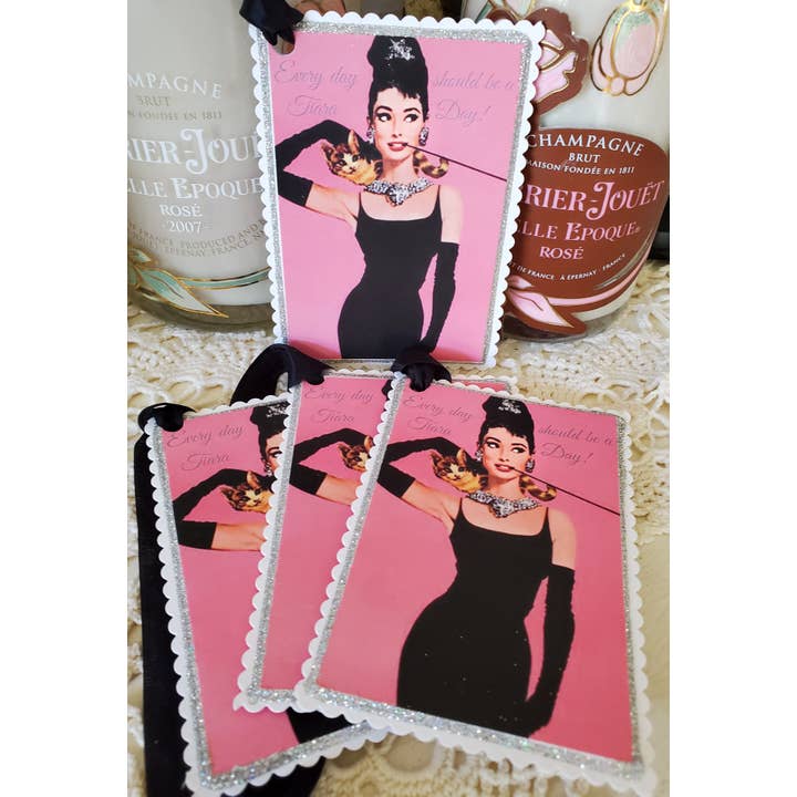 Little Heart Designs - Wholesale Gift Tag - Audrey Hepburn Gift Tag Ever Day Should Be A Tiara Day1