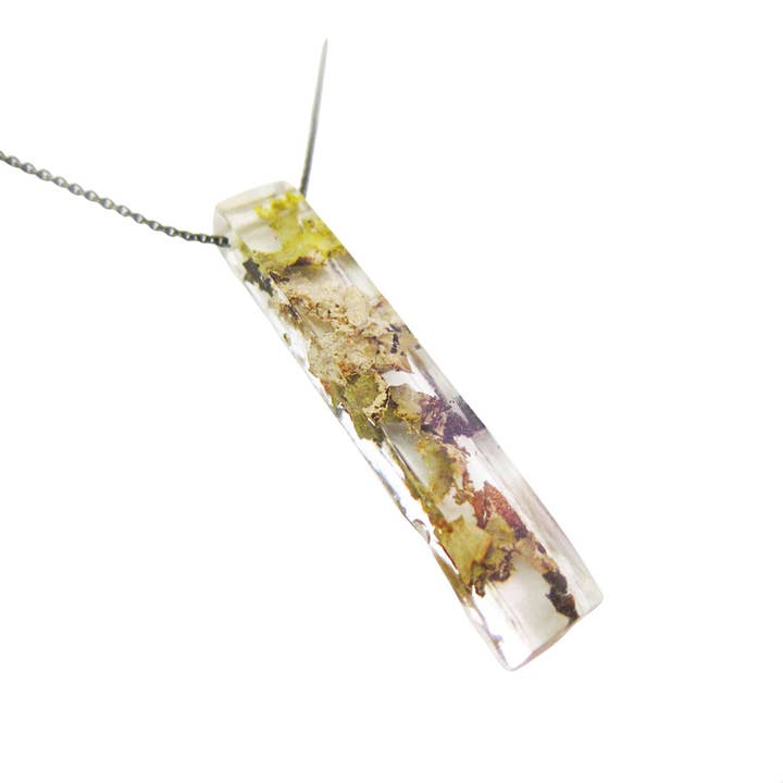 Squidlicks - Wholesale Pendant/Charm Necklace - Large Long Lichen Resin Necklace3