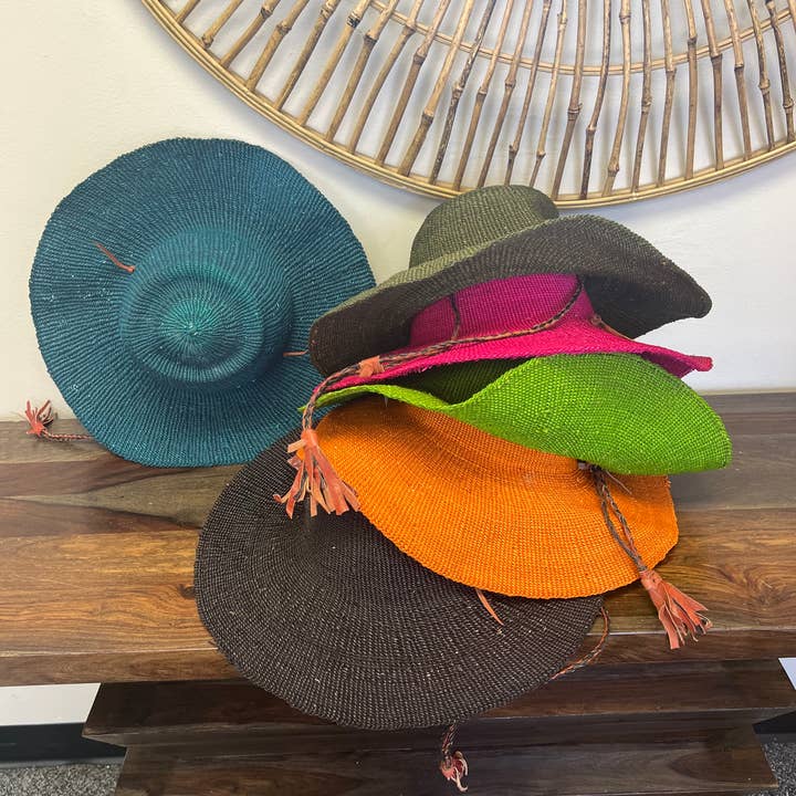 Gitzell FairTrade - Wholesale Straw Hat - Women's - African Straw Sun Hat, Solid color4