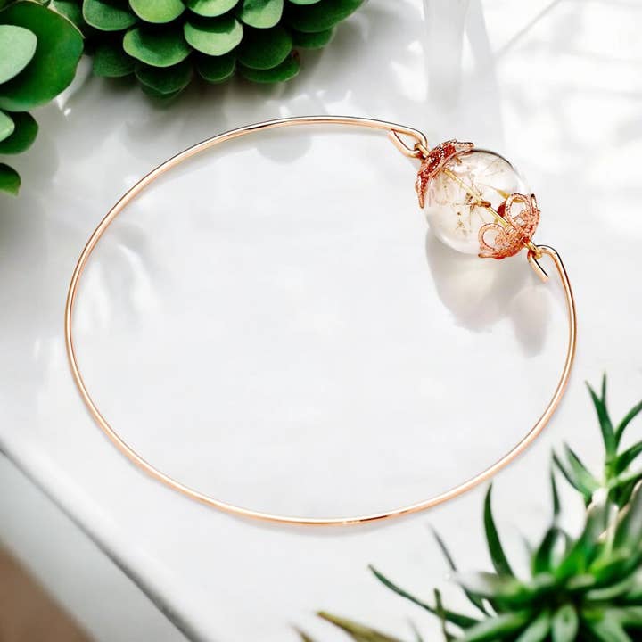 MadamLili – wholesale Manschettarmband – Maskros utsäde Rose guld ARMRING - Rose guldpläterade