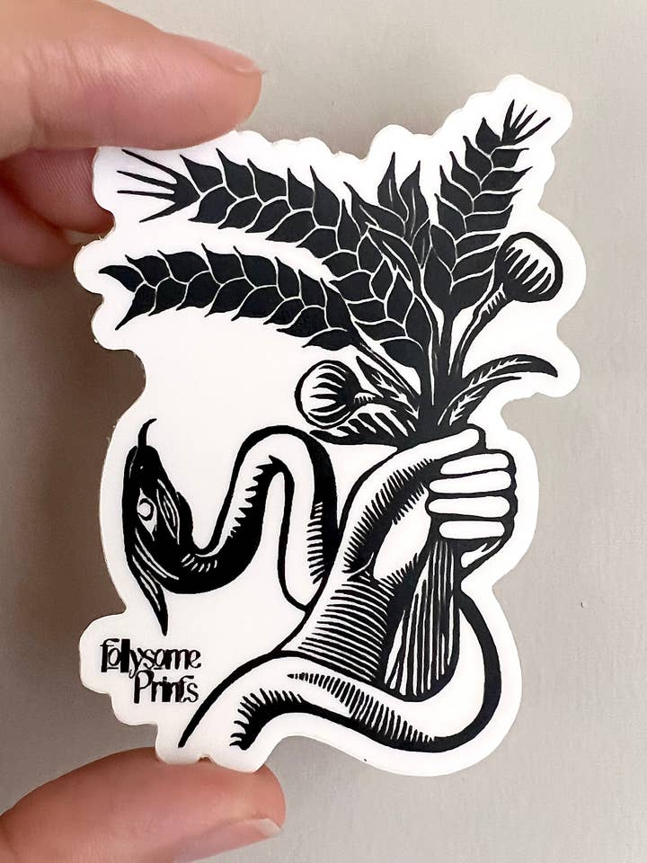 Demeter’s Holy Grain Sticker for wholesale by Follysome Prints