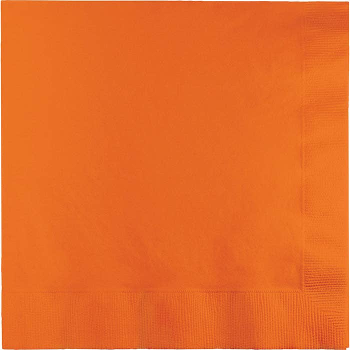 Sunkissed Orange Dinner Napkins 3 Ply, 25/Pkg for wholesale by Bulk Party Decor