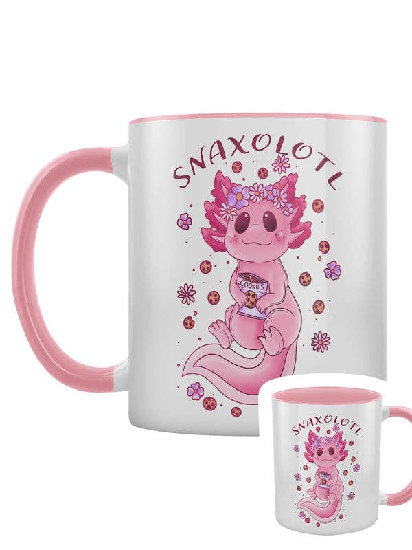 Tasse intérieure bicolore Snaxolotl rose pour la vente par Grindstore
