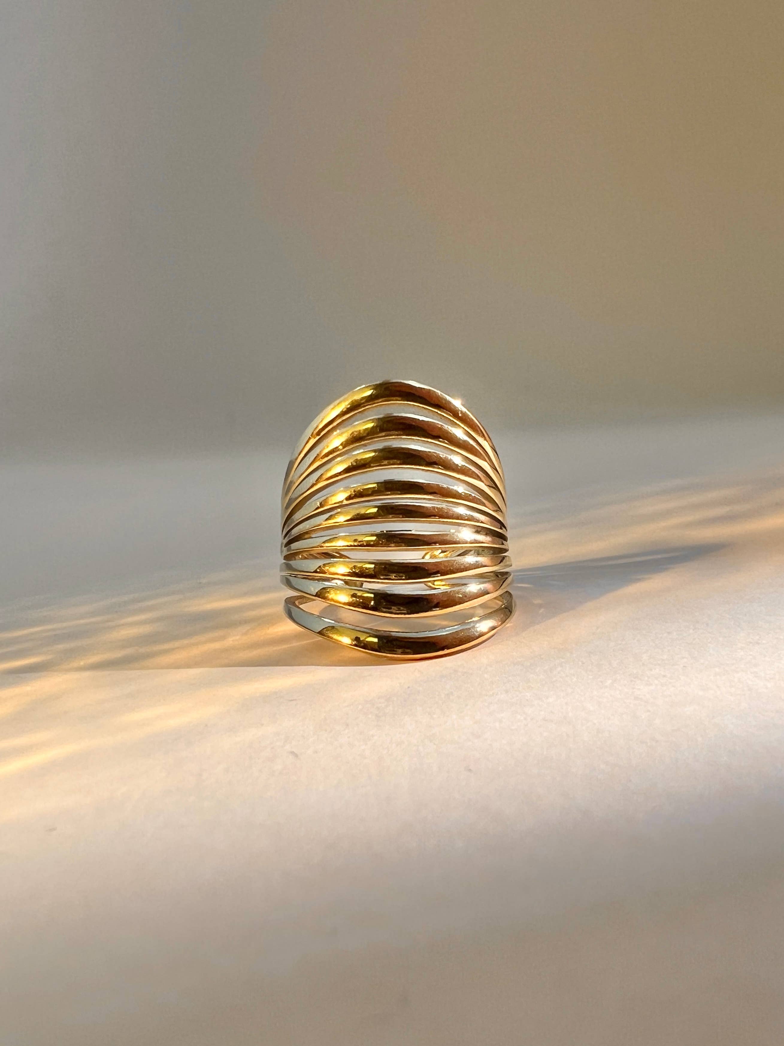 COSMOS - Wholesale Band/Stacked Ring - Adjustable multiple row ring in stainless steel1