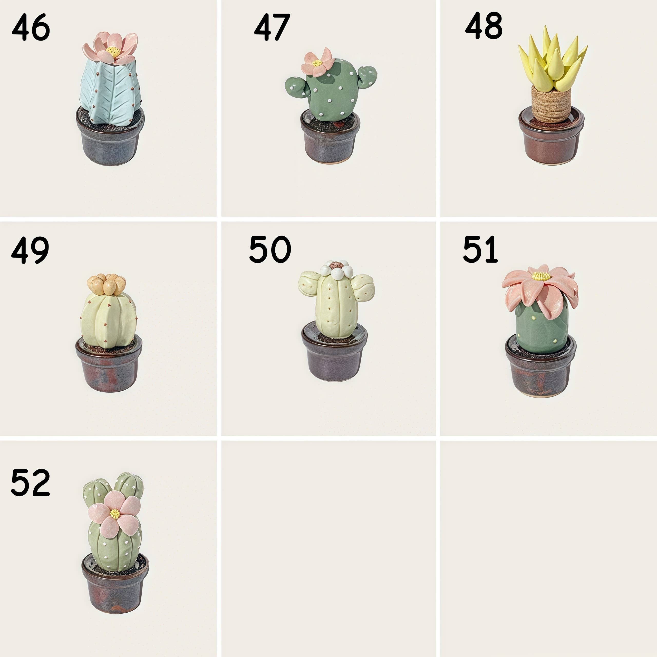 Otterware – wholesale Decorative figurine – Handmade Miniature Ceramic Cactus & Succulent Figurines5