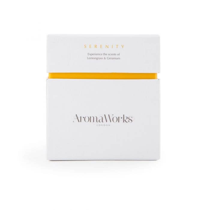 AromaWorks London - Wholesale Jar/Filled Candle - Serenity 30cl Medium Candle with Lemongrass & Geranium2