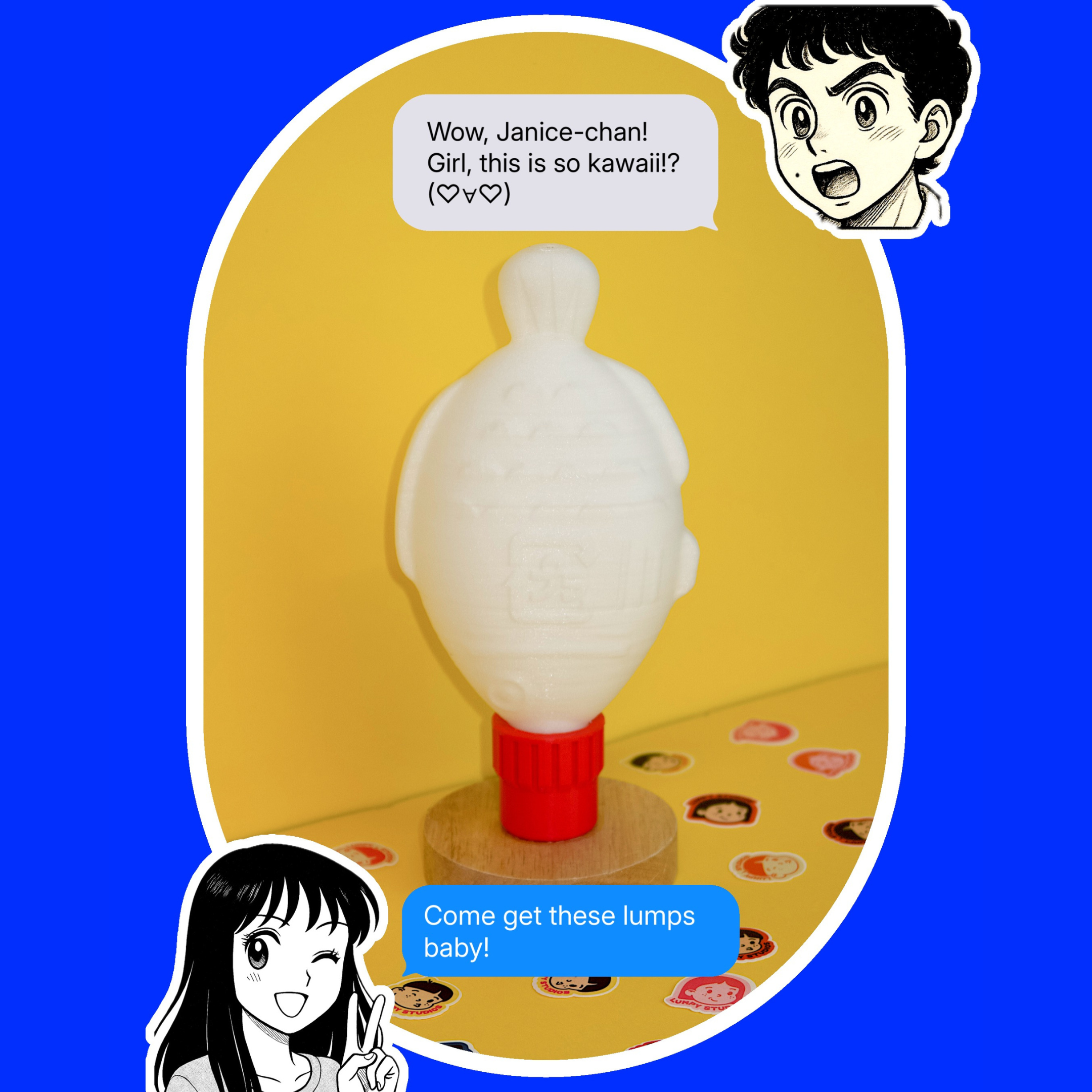 Lumpy Studios LLC - Wholesale Accent/Desk Lamp - The Soy Sauce Fish Lamp2