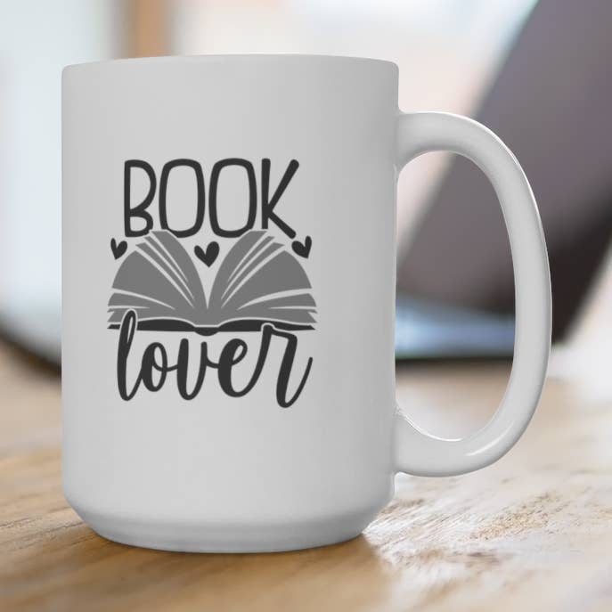 Book Lover Mug for wholesale by Erin Decker Creative