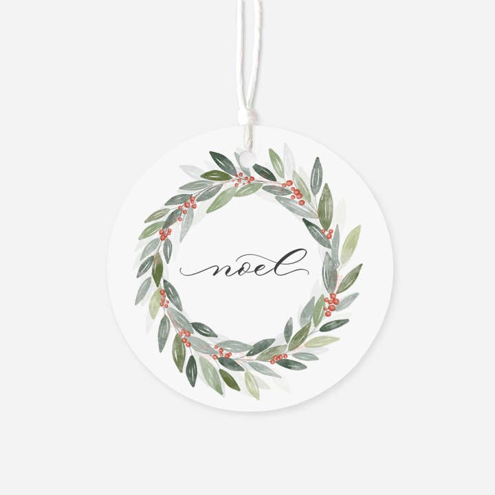 Etichetta Regalo Rotonda "Noel" (Set di 6) per la vendita all'ingrosso da parte di Blue Skies Lettering