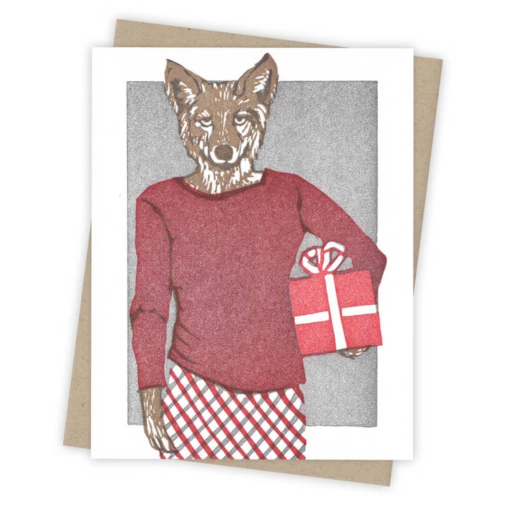 Just For You Coyote Card for wholesale by Burdock & Bramble