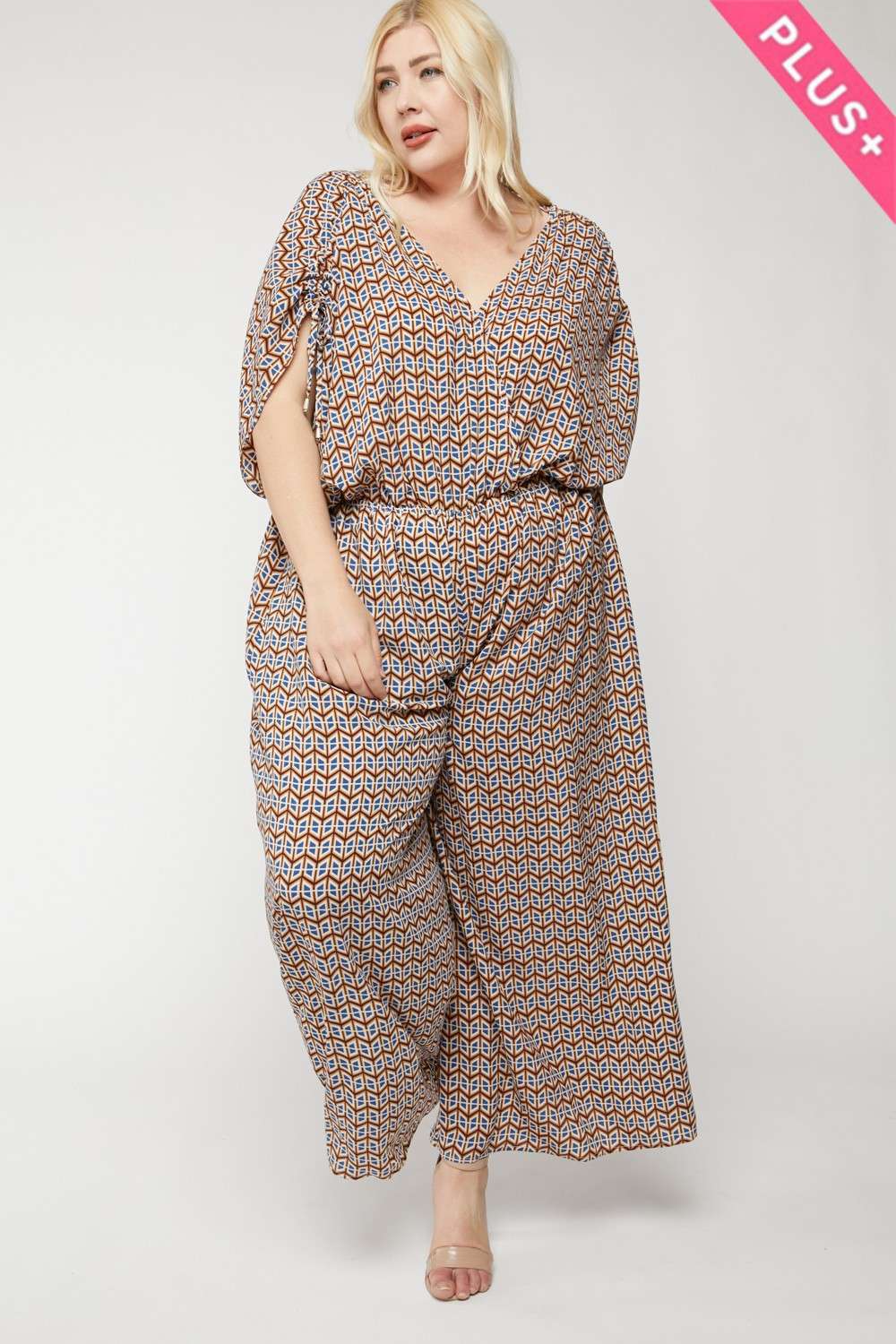 Davi & Dani - Vente Combinaison – femme - COMBINAISON SANS MANCHES IMPRIMÉE À COL EN V0