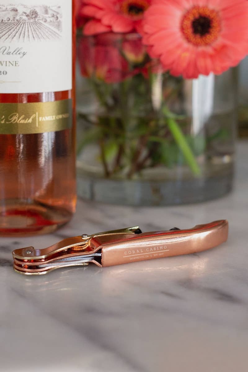 Mercantile 12 - Wholesale Bottle/Wine Opener - Custom BRAND / LOGO Deluxe Hinged Stainless Steel Corkscrew