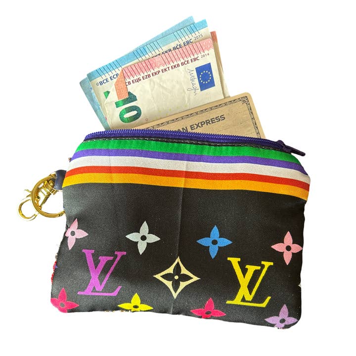 Llavero Bolso Pañuelo de Seda Vintage Monogram Noir de Louis Vuitton para venta al por mayor de Vintage Luxe Up