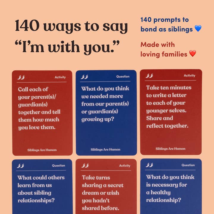 Parents Are Human | Card Games for Family, Love, & Healing - Wholesale Card Game - Siblings Are Human2