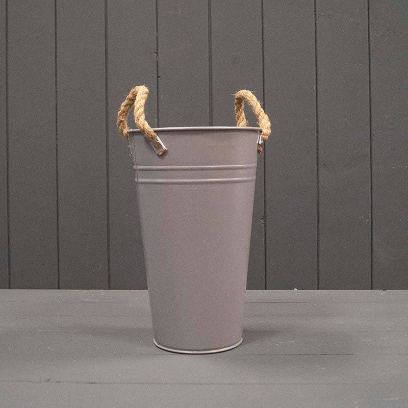 Satchville - Wholesale Plant Pot - Grey Flower Bucket