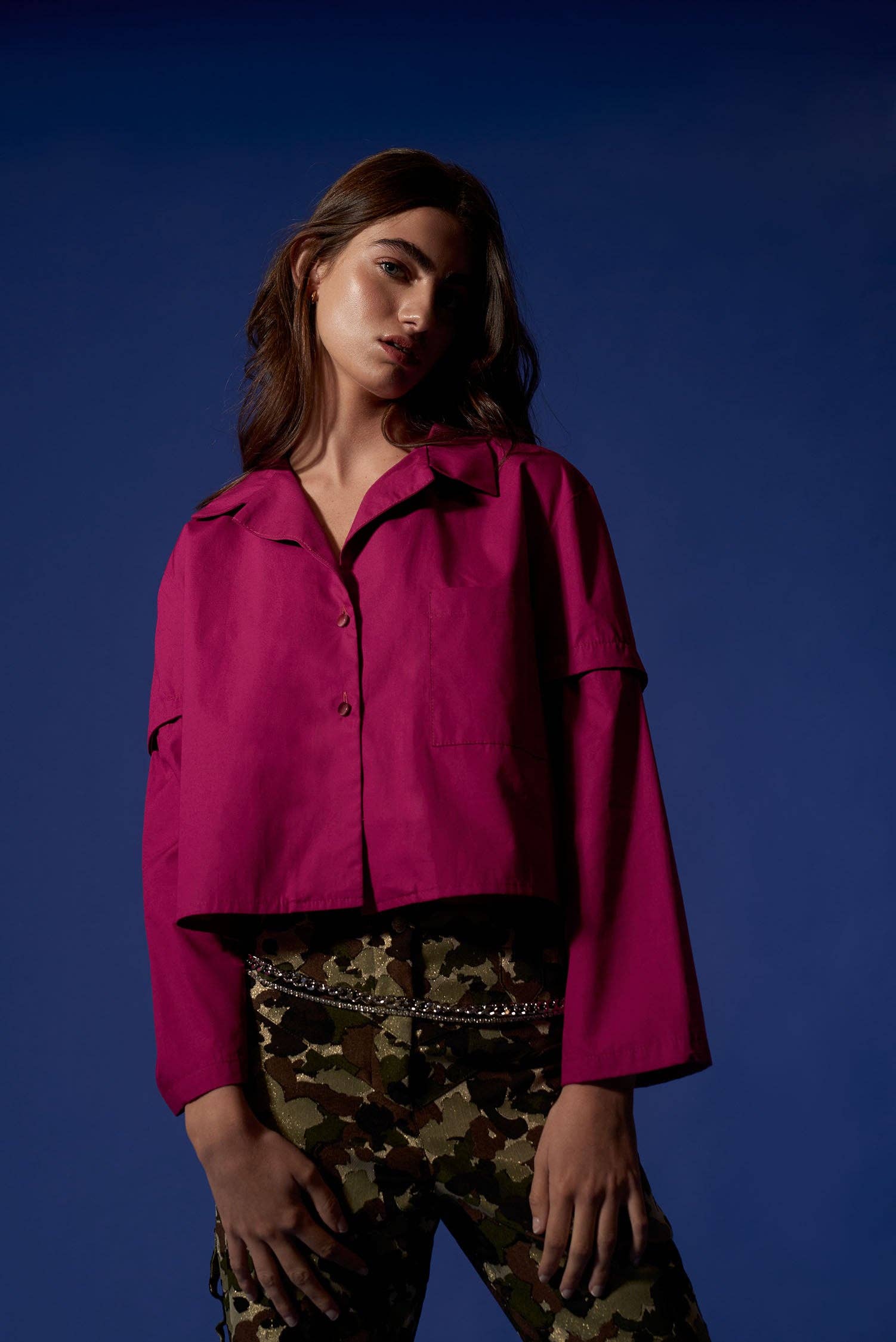 Virago Barcelona - Wholesale Button Down Shirt - Women's - MIA Shirt Bougainvillea