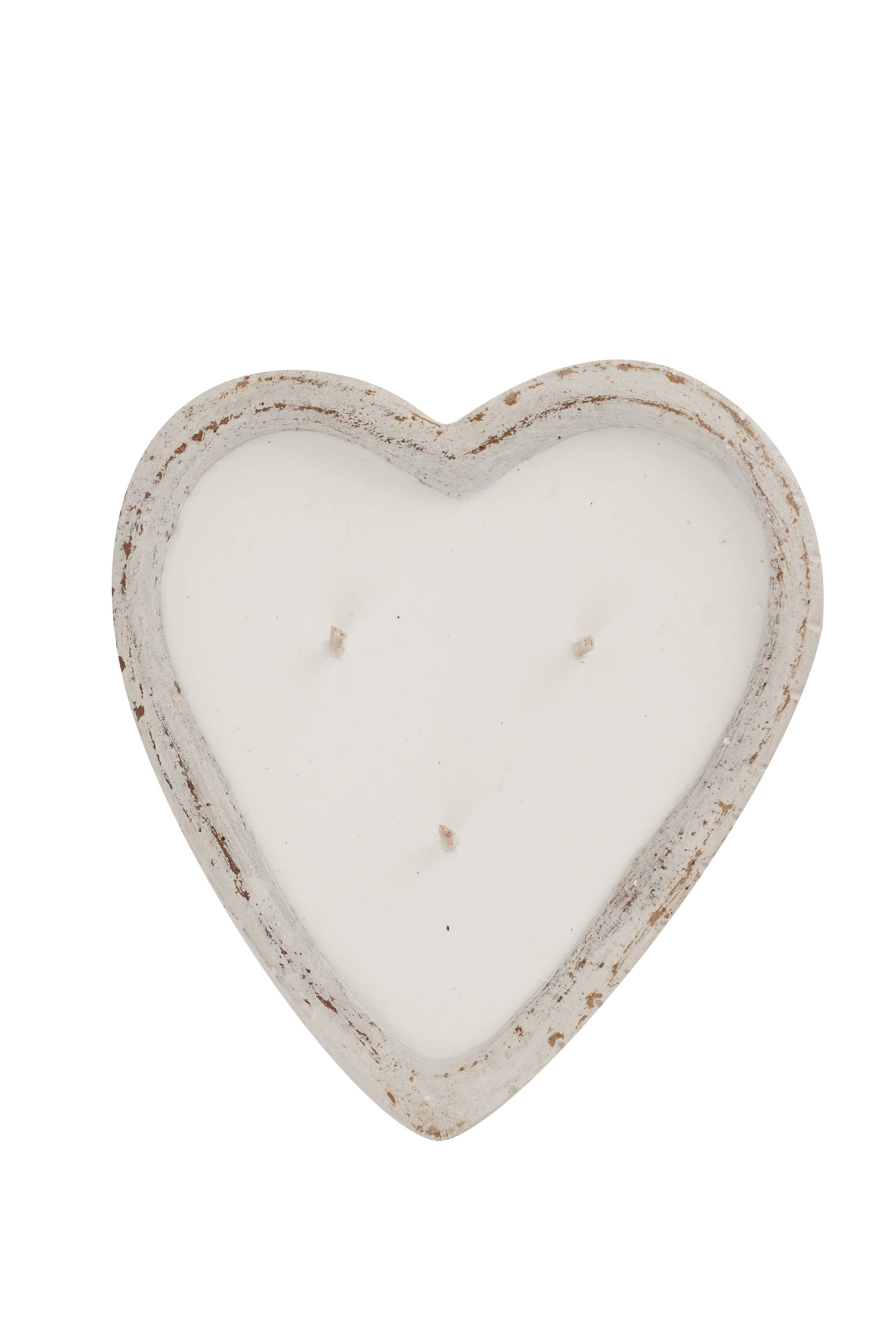 My Amigos Imports - Wholesale Candle Holder - Simple Heart Candle Clay Vessel -2 Color Choices7