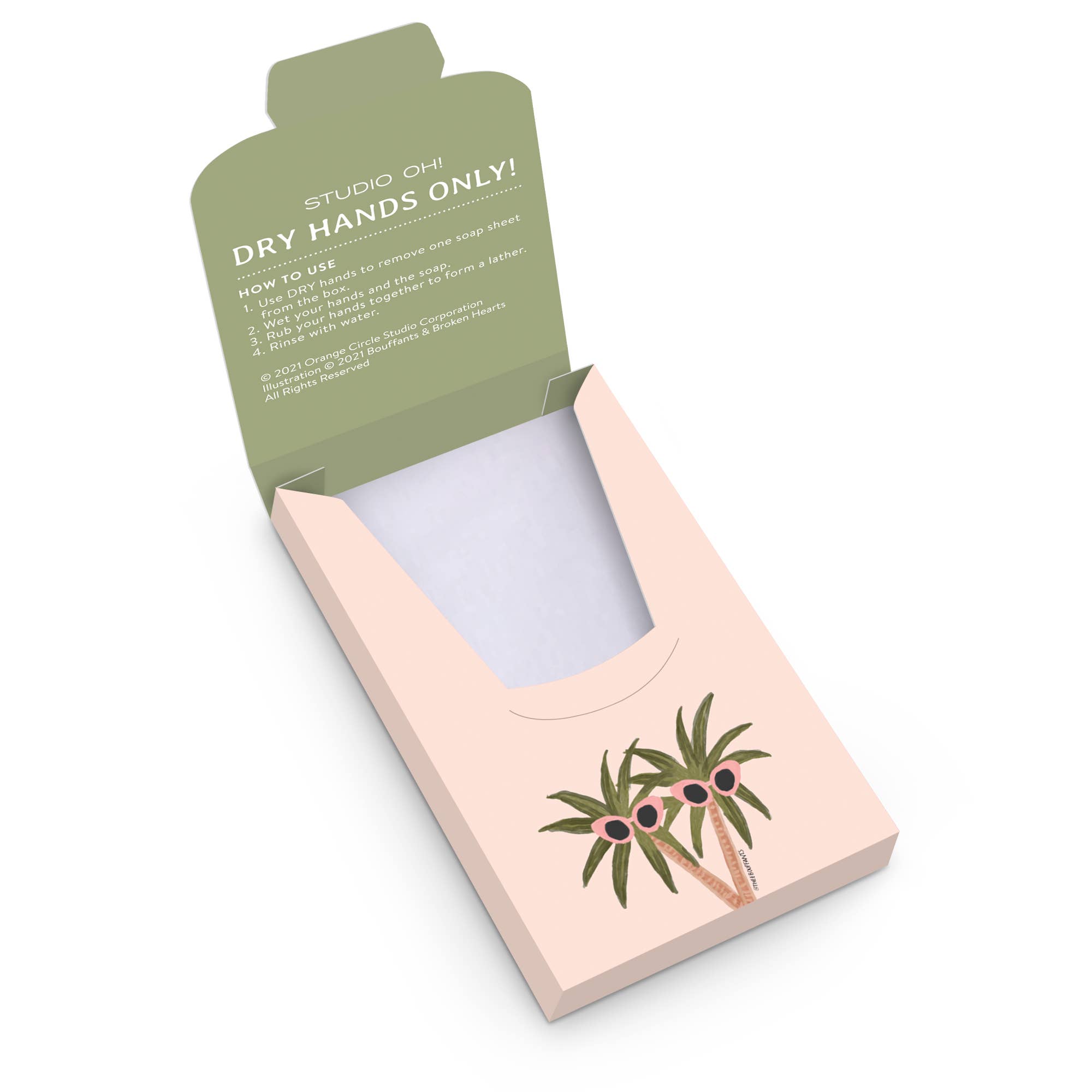 Studio Oh! - Vente Savons/lotions pour les mains - Feuilles de savon à usage unique Sunny Palms1