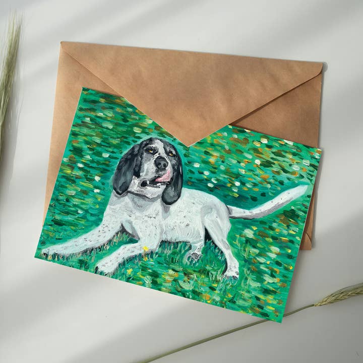 Hundkort, Dalmatinermålning Design för wholesale av Deking Art