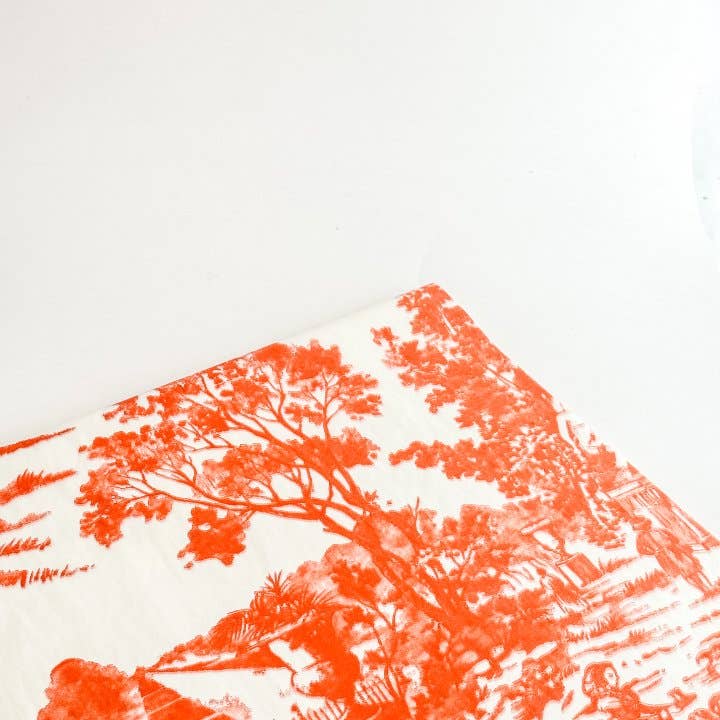 Tissue Paper 500 Sheets 62x86cm VINTAGE GARDEN Orange for wholesale by CHIC&PAPER