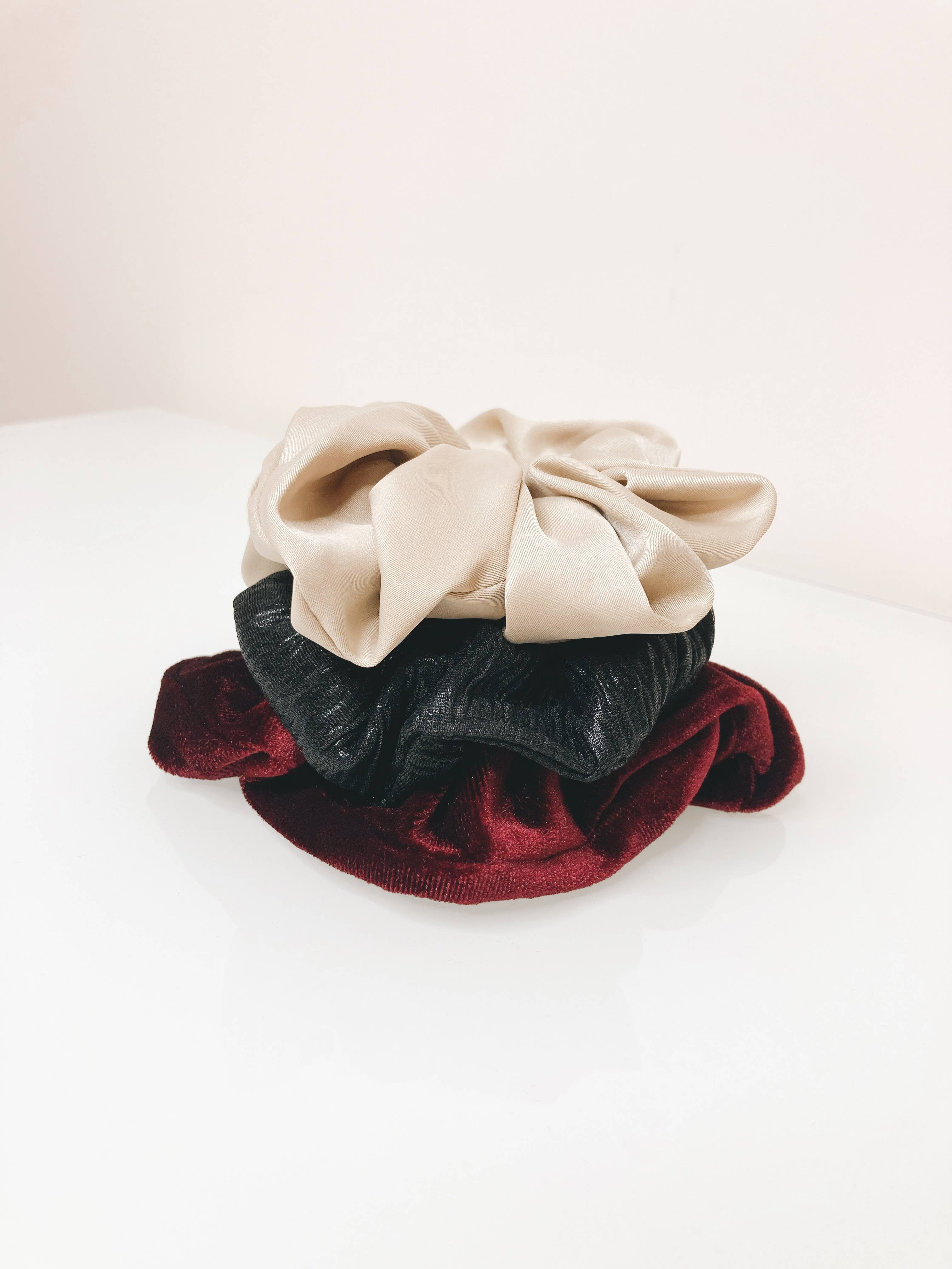 Kitten Claws Clips - Vente Chouchou – femme - Hair Scrunchie Trio Red - Collection festive2