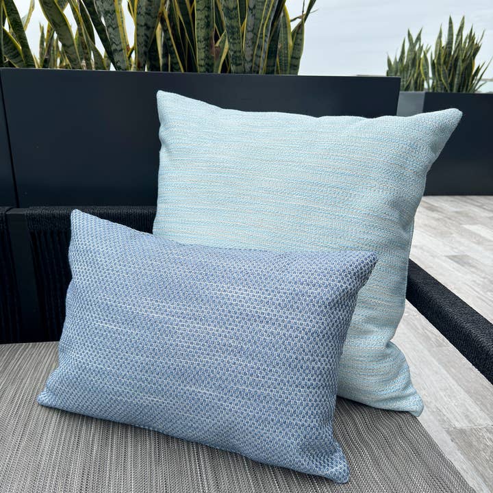 Anaya Home - Wholesale Throw/Decorative Pillow - Bay View Blue 24x24 Indoor Outdoor Pillow