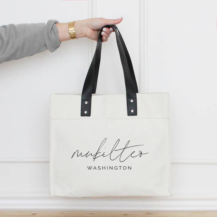 Custom City State Market Tote for wholesale by Porter Lane Home