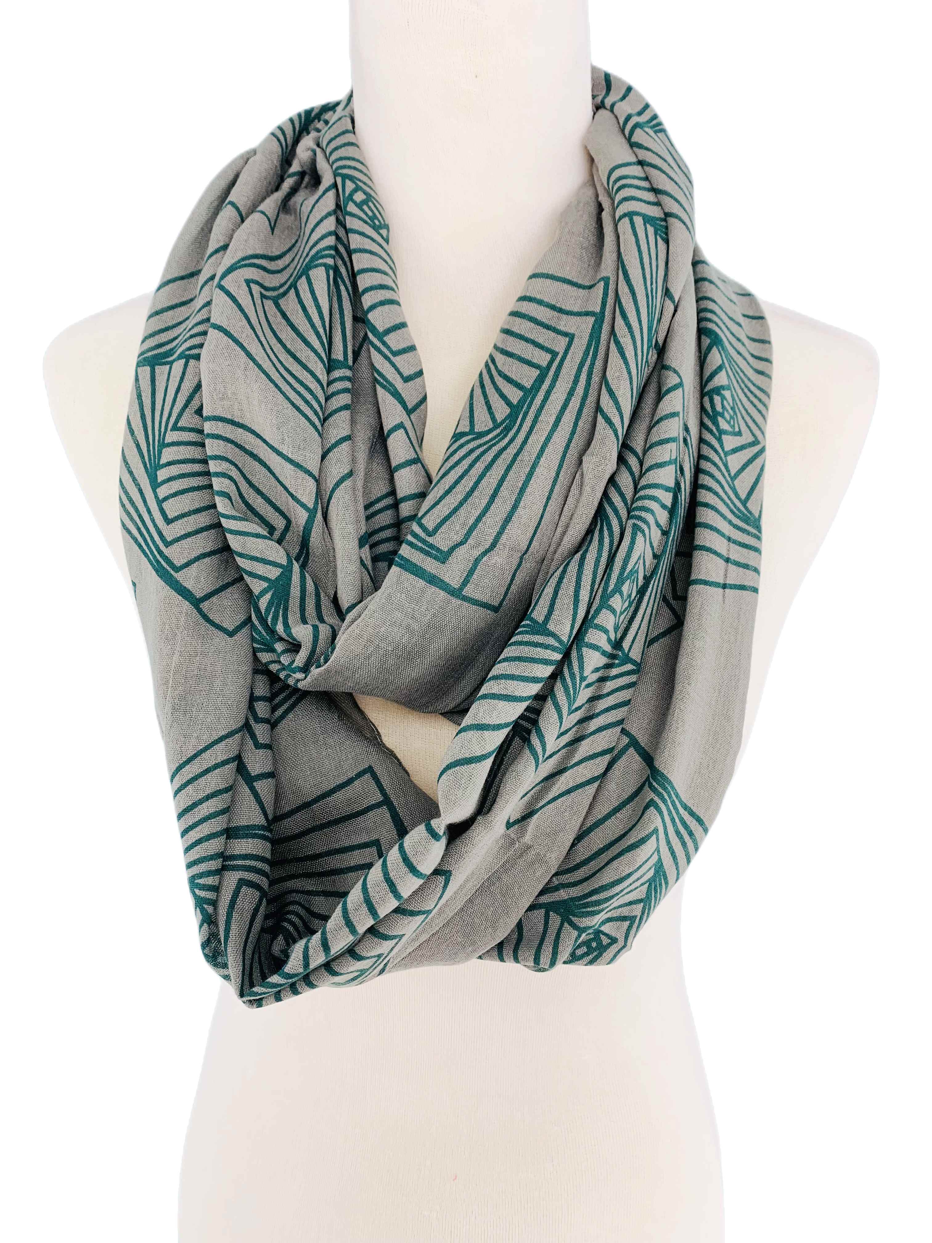 JC Sunny Fashion - Wholesale Scarf - Women's - JC011220  Abstract Infinity Scarf5