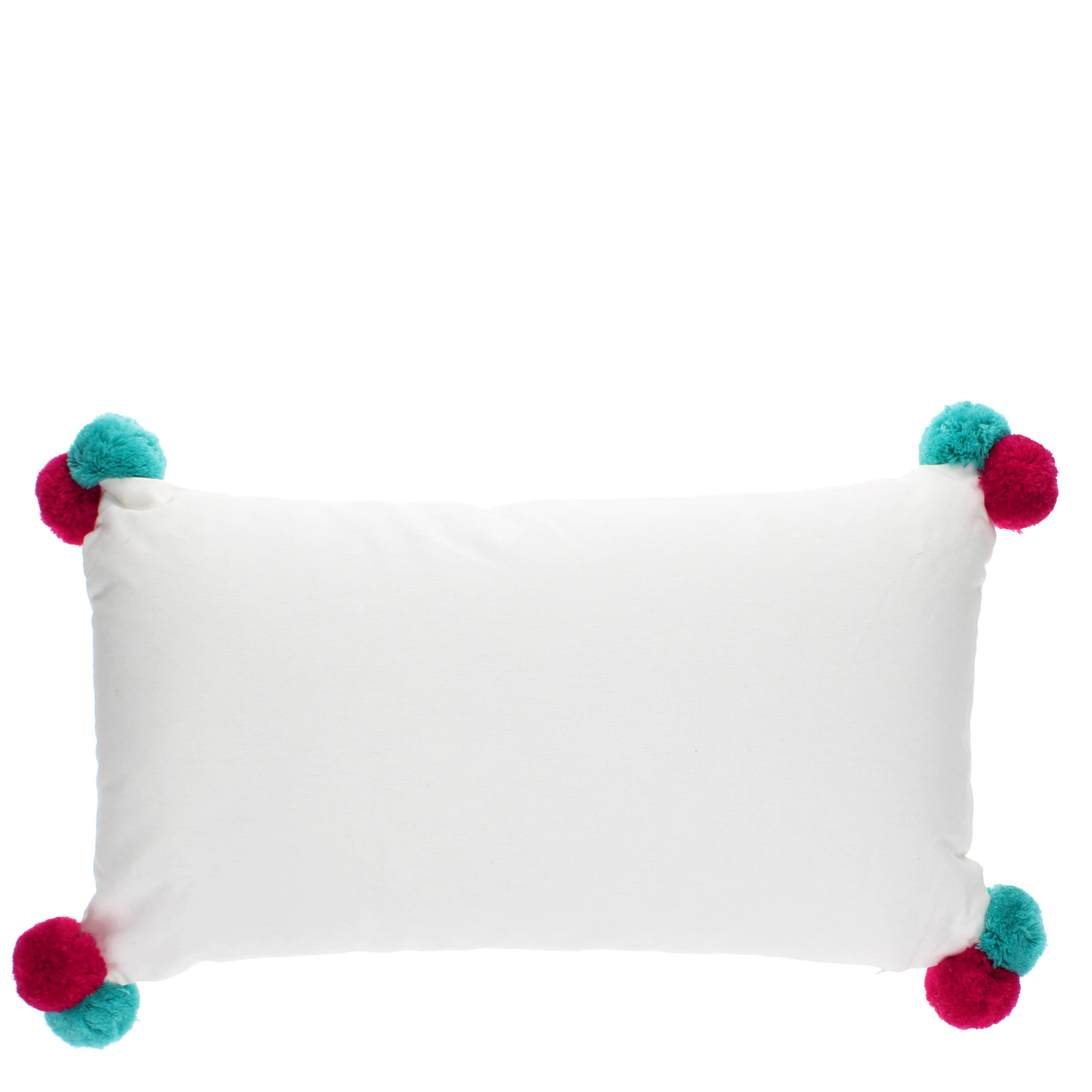 Rex B2B - UK - Vente Oreiller/coussin - Enfant et bébé - Coussin brodé avec pompons - Chien saucisse2