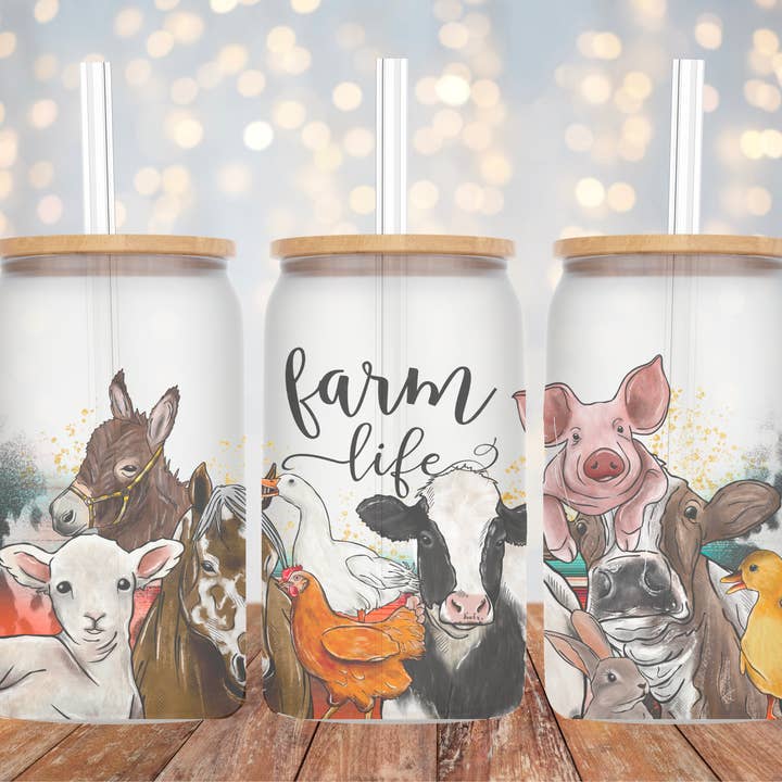 The Potted Oasis - Vendita all'ingrosso Bicchiere/tazza - Bicchiere in vetro Farm Life3