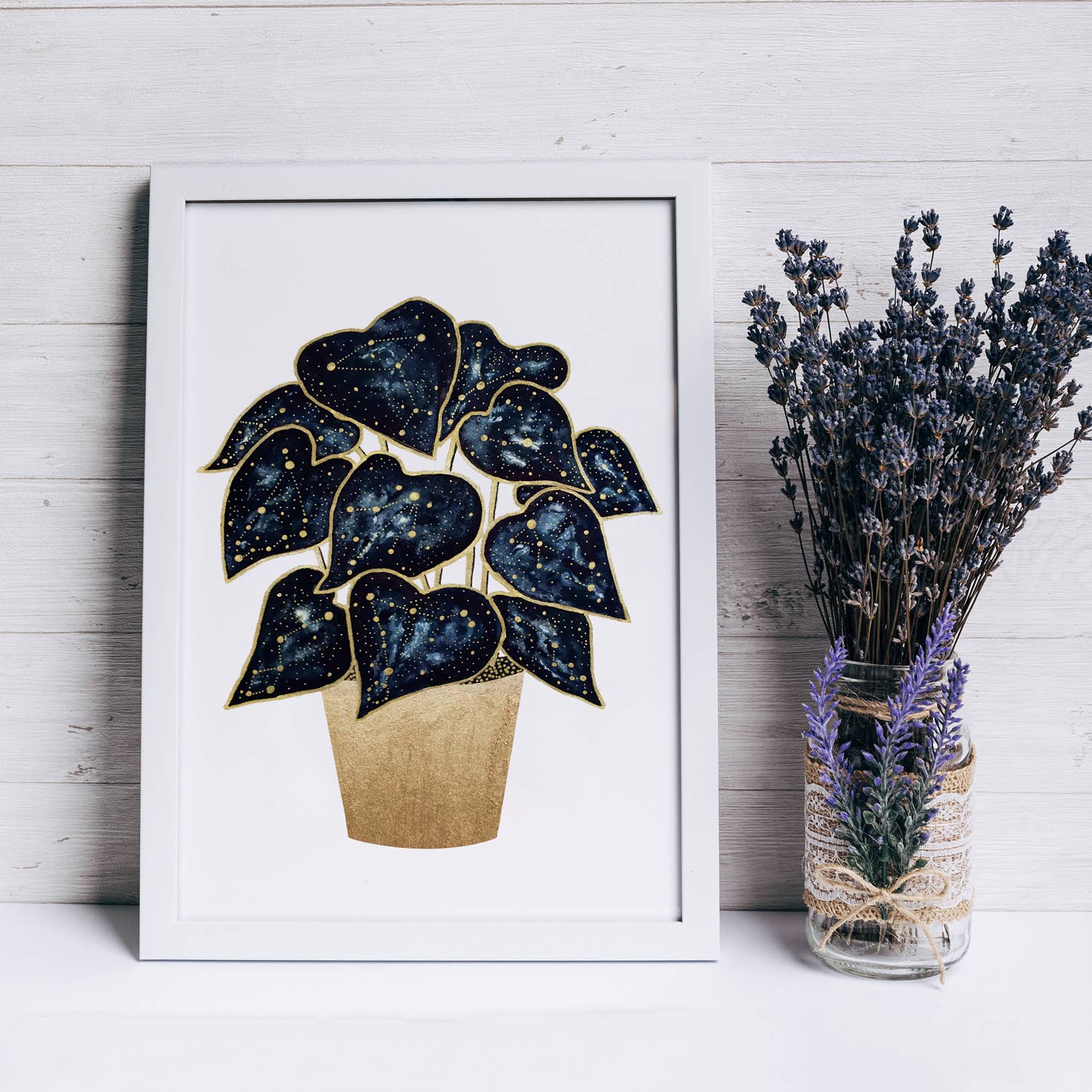 The Flow Design - Vente Affiche d'art - Affiche d'art végétal céleste - Poster botanique décoratif7