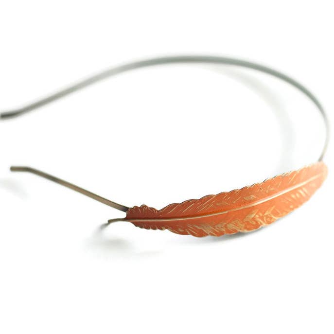 Gleeful Peacock - Wholesale Fashion Headband - Women's - Feather Quill Headband3