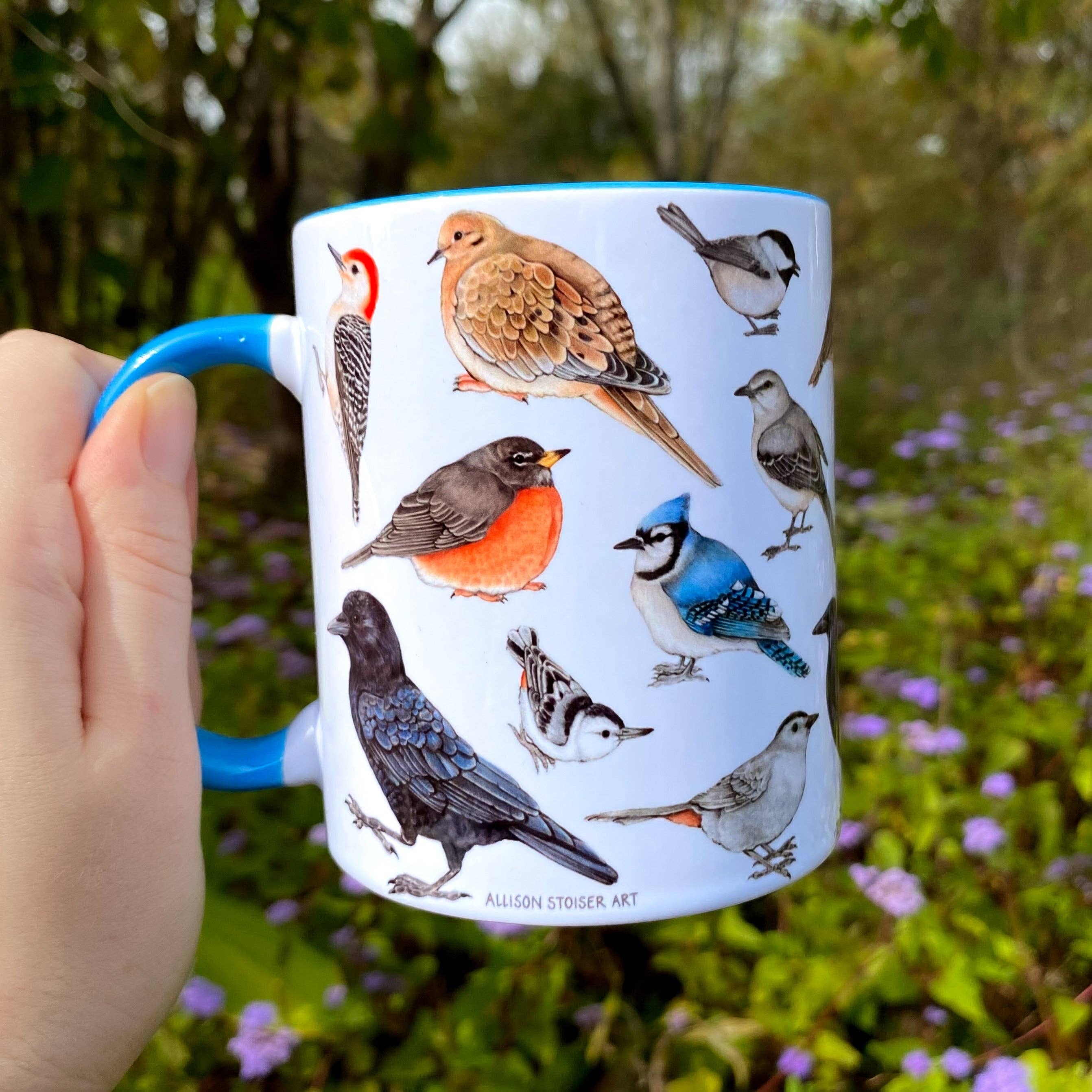 Allison Stoiser Art - Wholesale Coffee Mug - Backyard Birds 11 oz Ceramic Mug